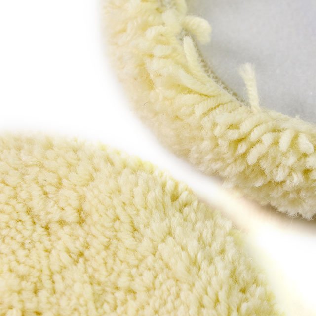 6″ Wool Hook & Loop Grip Buffing Pad for Compound Cutting & Polishing