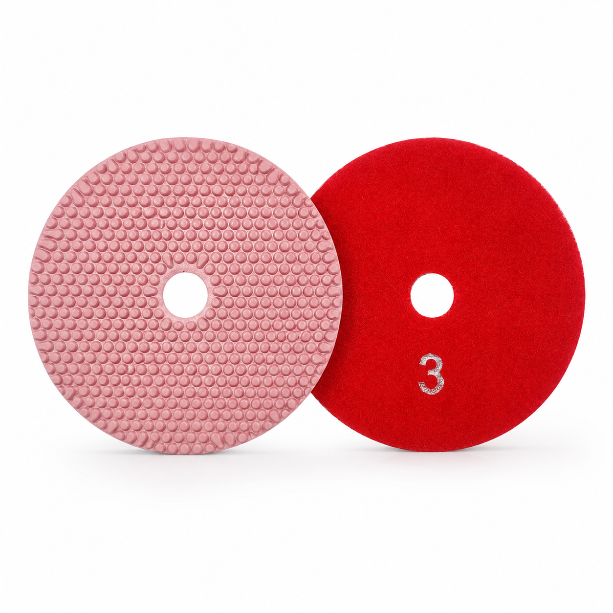 HUANGCHANG 4 Inch Red Dotted Diamond Polishing Pads