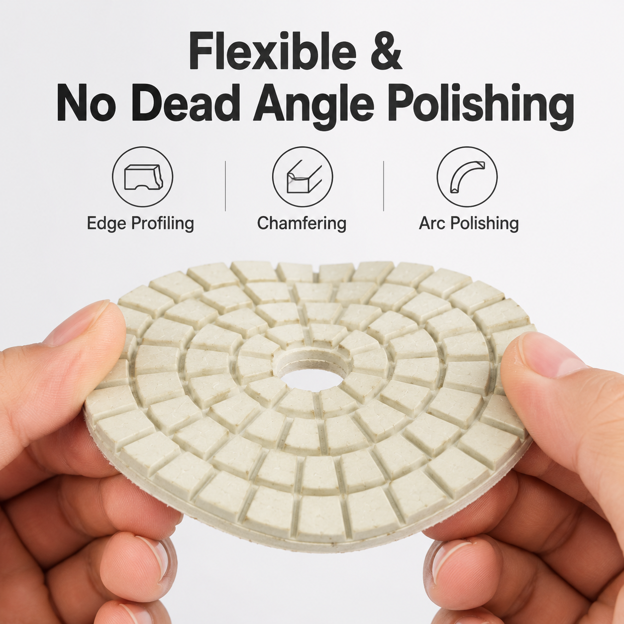 HUANGCHANG 4 Inch White & Black Diamond Polishing Pads
