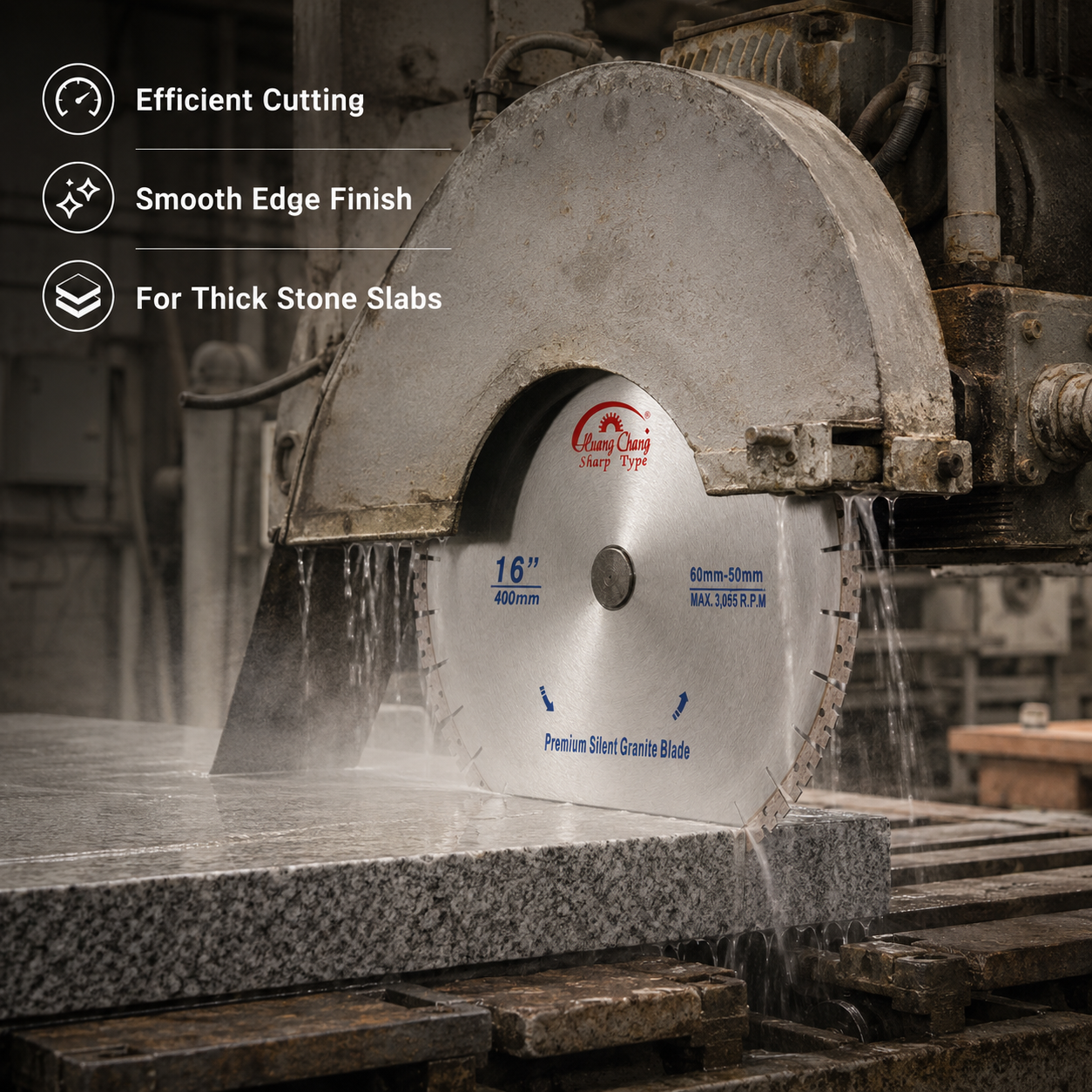 Industrial Silent Diamond Saw Blade for Granite, Concrete & Masonry Cutting