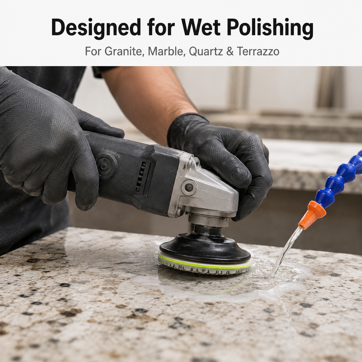 Wet Use 3 Step 4 Inch Diamond Polishing Pads for Granite Marble Quartz Concrete Terrazzo