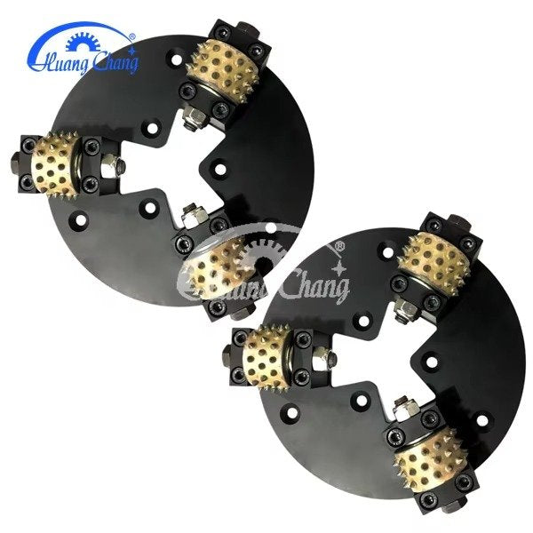 Huangchang Diameter 230mm or 270mm Bush Hammer Tool Plate With 3 Rolls or 6 Rollers for creating a bush hammered surface