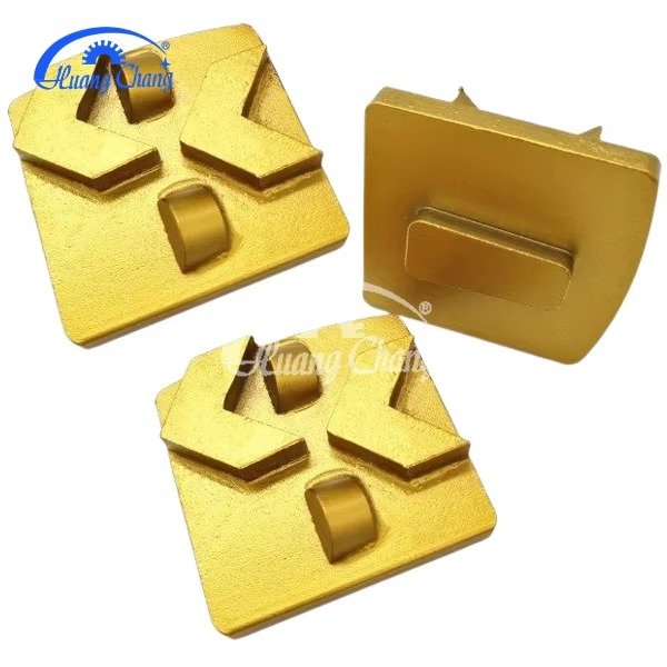 Huangchang Diamond Pcd Pads with 2 arrow shaped Pcd Tool Plate Metal Diamond Grinding Shoes for Epoxy Glue Coating Removal