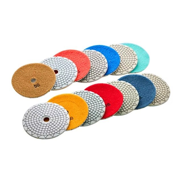 4IN -10cmMarble, granite, quartz, artificial stone, fossils Wet polishing discs