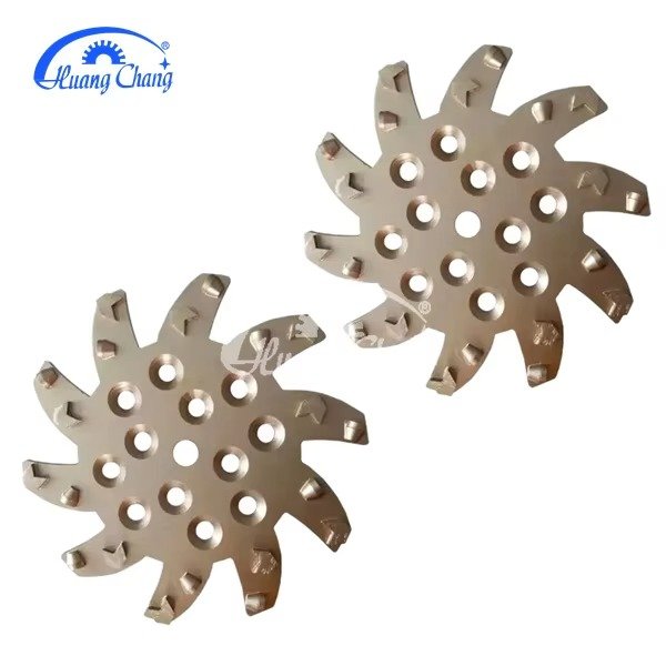 250mm/10 inch concrete PCD grinding disc for floor ,metal bonded diamond grinding plate pcd milling cutter