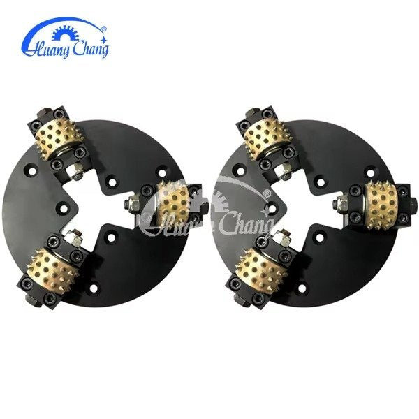 Huangchang Diameter 230mm or 270mm Bush Hammer Tool Plate With 3 Rolls or 6 Rollers for creating a bush hammered surface