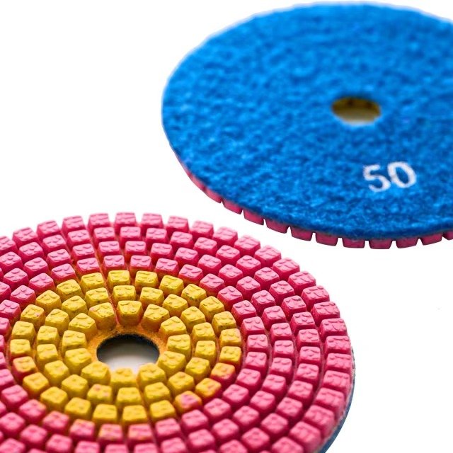 4 Inch Flexible Grinder Tool Diamond Polishing Pads for Granite and Marble Stone