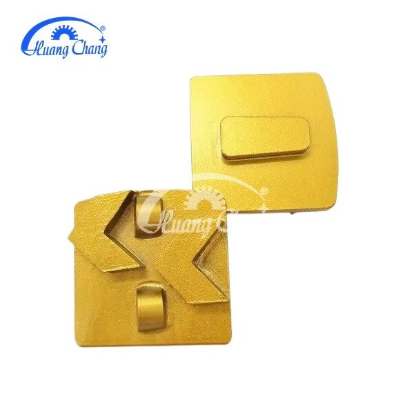 Huangchang Diamond Pcd Pads with 2 arrow shaped Pcd Tool Plate Metal Diamond Grinding Shoes for Epoxy Glue Coating Removal