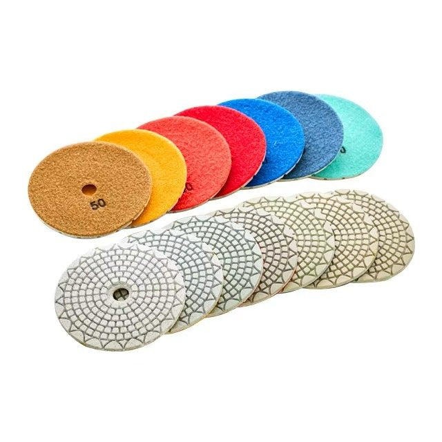 4IN -10cmMarble, granite, quartz, artificial stone, fossils Wet polishing discs
