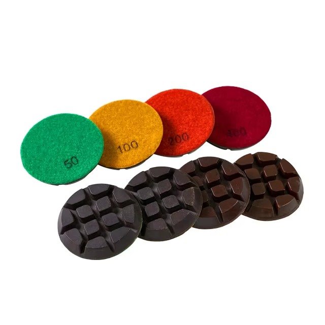 6mm Working thickness diamond abrasive tool 100mm floor polishing pads for quartz polishing