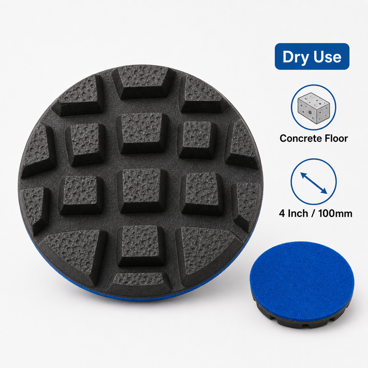 Dry use concrete floor 4 inch diamond polishing pad