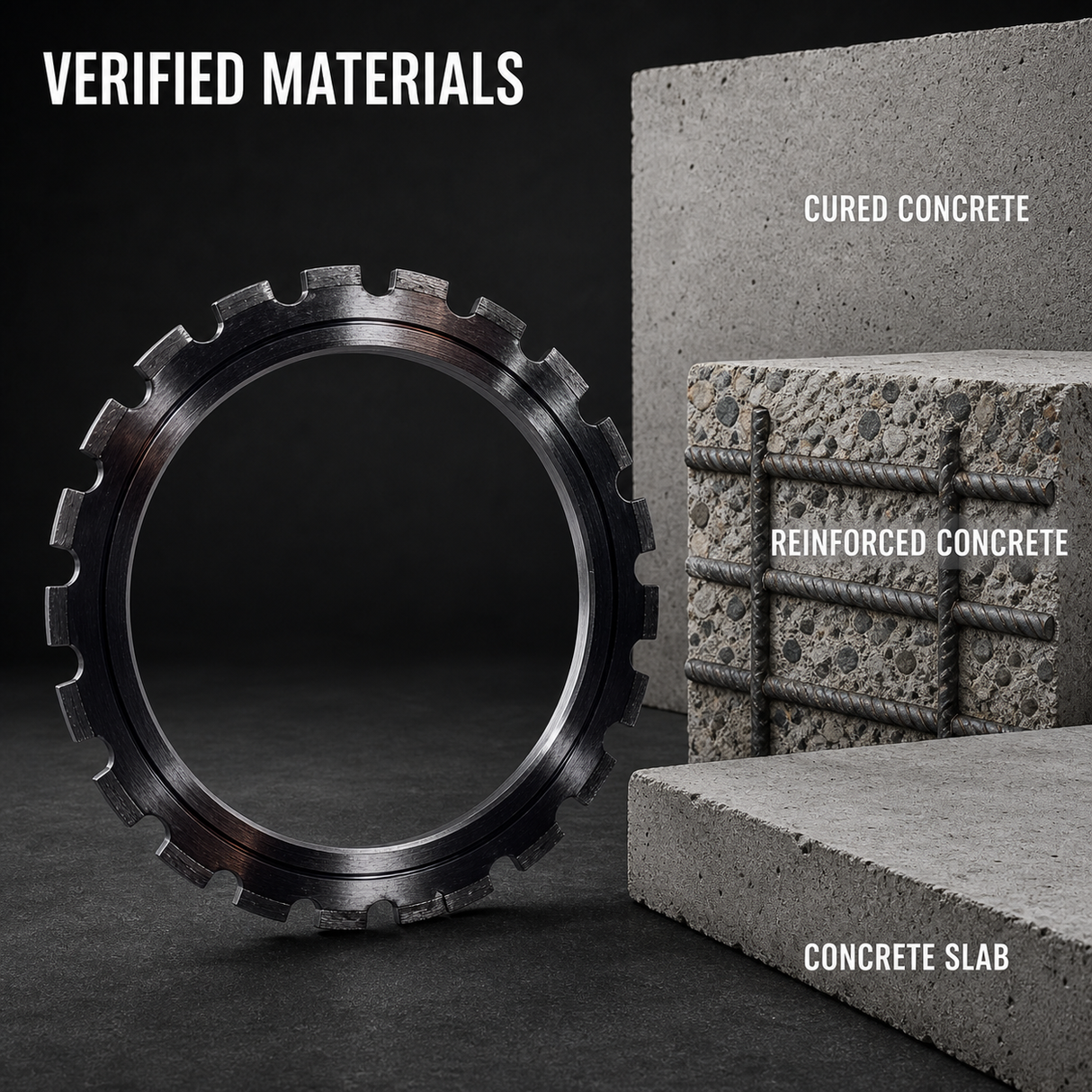Laser-Welded Diamond Ring Saw Blade for Concrete, 370–520 mm – tile installation application