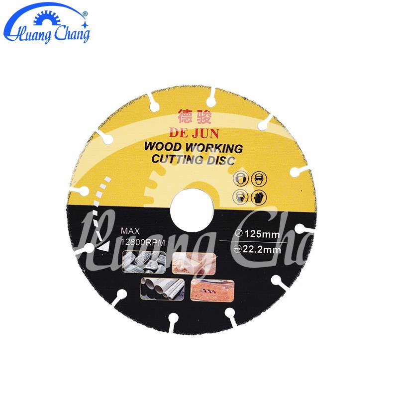 Brazed yellow and black saw blade