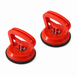 Two-piece 123mm aluminum alloy suction cup handle set on white background