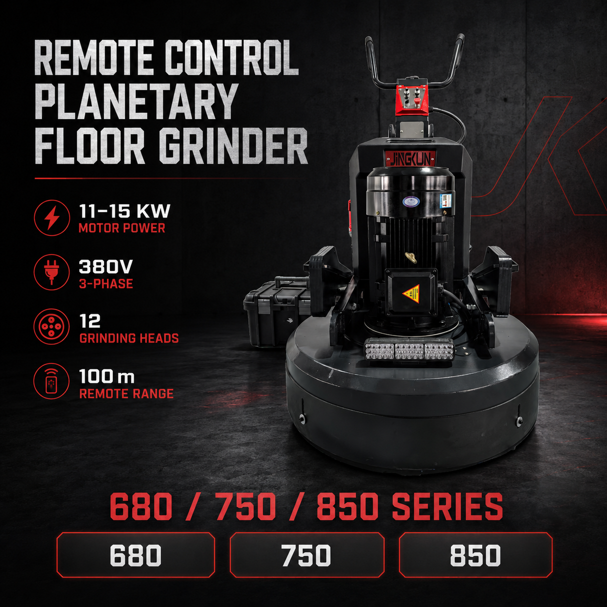 Remote Control Planetary Floor Grinder – 680, 750 & 850mm