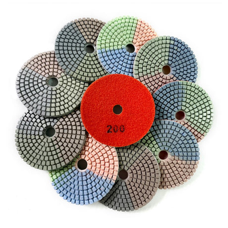 Wet Diamond Polishing Pads for Granite, Marble, Quartz & Stone | 50–3000 Grit
