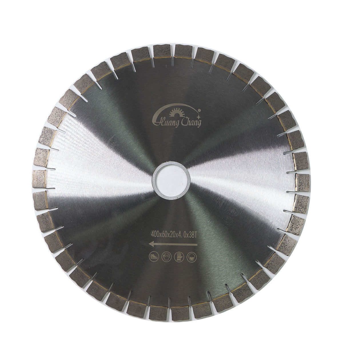 HUANG CHANG Granite Cutting Disc 400mm Diamond Granite Blade for Bridge Saw, Silent Sandwich Core