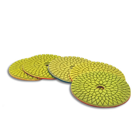 4 Inch 4-Step Diamond Wet Polishing Pad Set for Stone and Concrete