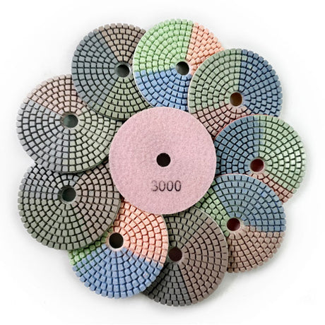 Wet Diamond Polishing Pads for Granite, Marble, Quartz & Stone | 50–3000 Grit