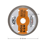 4.5 inch diamond cutting disc dimensions diagram — 4.5 inch / 115 mm diameter for angle grinder use.