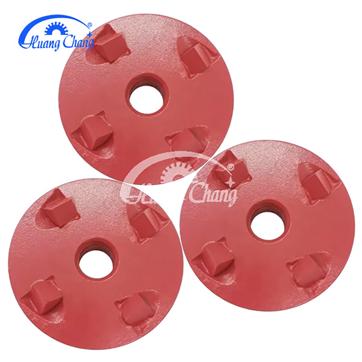 Grinding diamond PCD segments on the floor to remove floor coatings