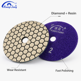 4 Inch Dry Diamond Polishing Pads Set for Angle Grinders, 50-3000 Grit