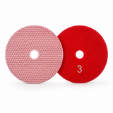 HUANGCHANG 4 Inch Red Dotted Diamond Polishing Pads