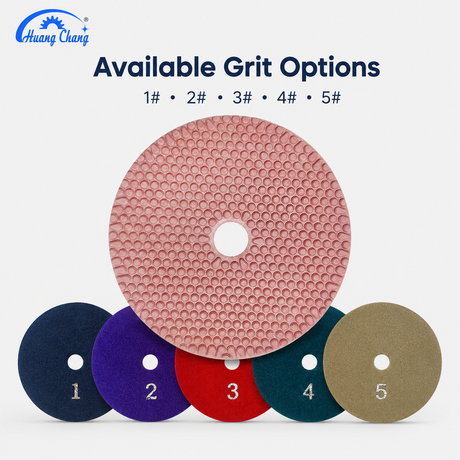 HUANGCHANG 4 Inch Red Dotted Diamond Polishing Pads