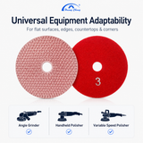 HUANGCHANG 4 Inch Red Dotted Diamond Polishing Pads