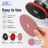 HUANGCHANG 4 Inch Red Dotted Diamond Polishing Pads