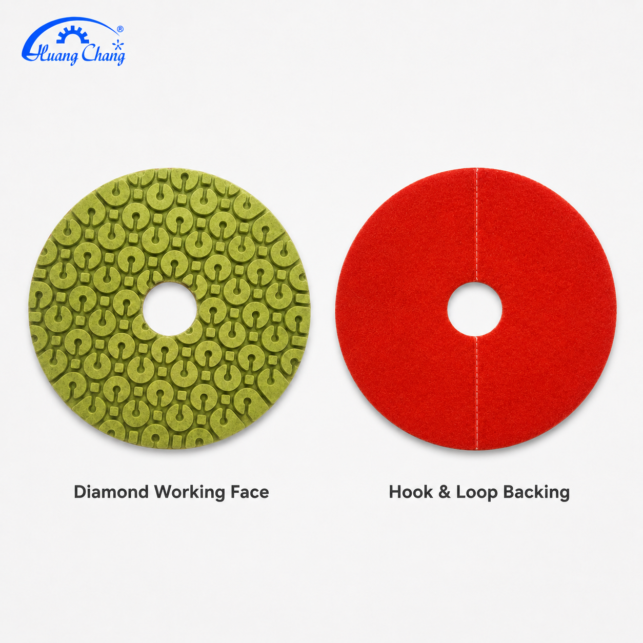 4 Inch C-Shaped Diamond Polishing Pads for Stone Wet/Dry Use