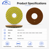 HUANGCHANG 10 Inch Diamond Floor Polishing Pad
