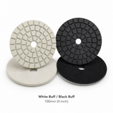 HUANGCHANG 4 Inch White & Black Diamond Polishing Pads
