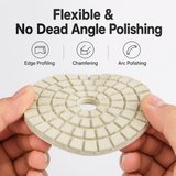 HUANGCHANG 4 Inch White & Black Diamond Polishing Pads