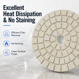 HUANGCHANG 4 Inch White & Black Diamond Polishing Pads