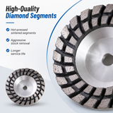 HUANGCHANG 4 Inch Aluminum Diamond Cup Grinding Wheel