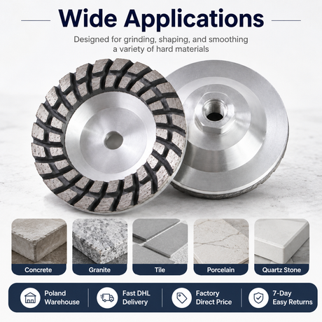 HUANGCHANG 4 Inch Aluminum Diamond Cup Grinding Wheel
