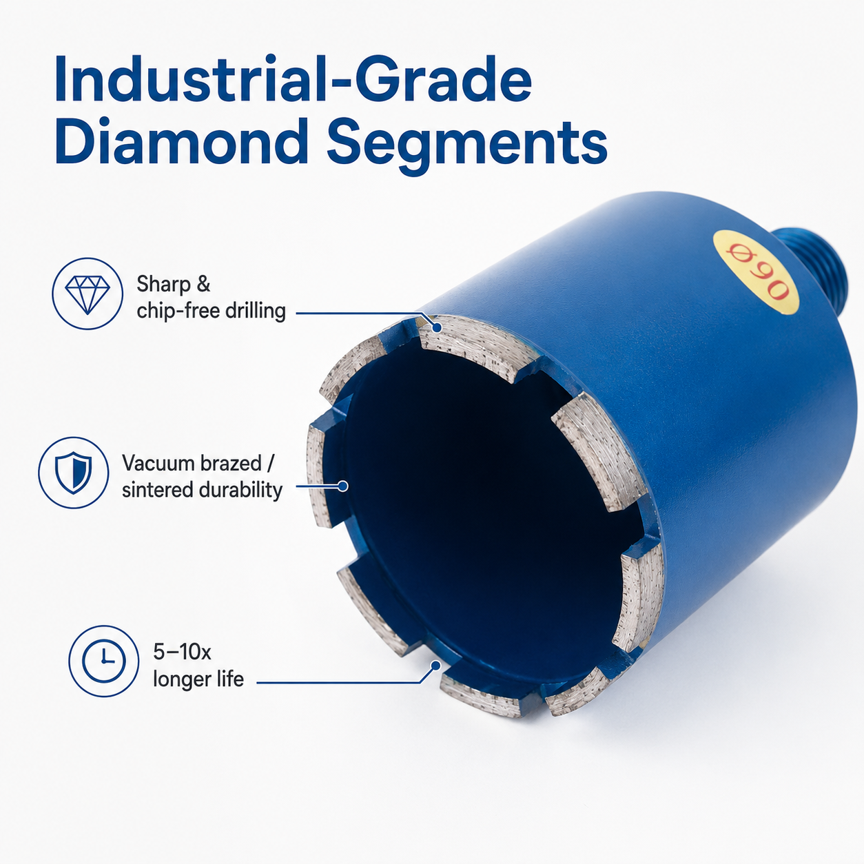 HUANGCHANG Diamond Core Drill Bits for Tile Granite Concrete