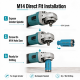 35mm M14 Vacuum Brazed Diamond Hole Saw for Porcelain Tile, Ceramic, Marble & Granite