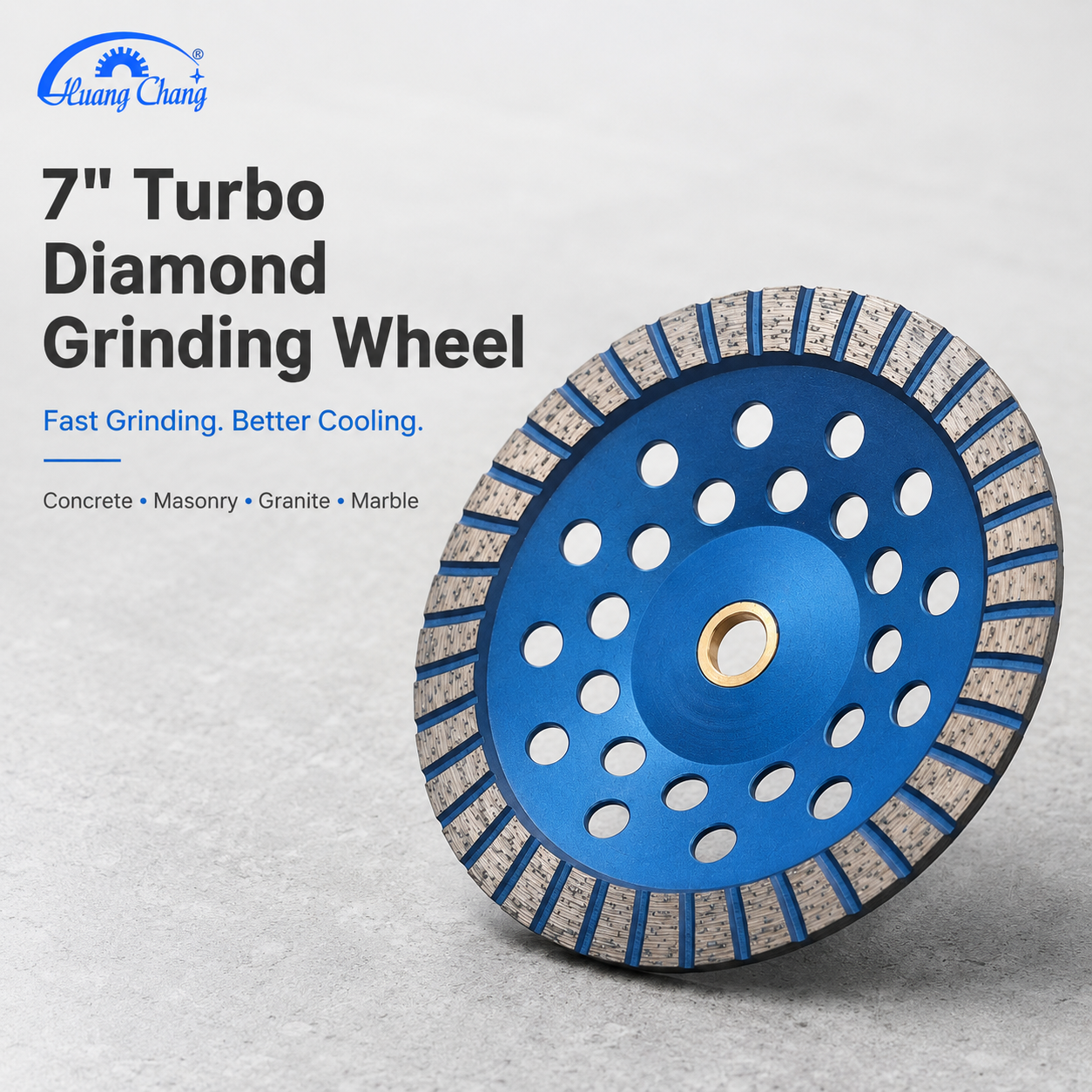 7 Inch Diamond Turbo Grinding Wheel for Concrete, Masonry, Granite & Marble