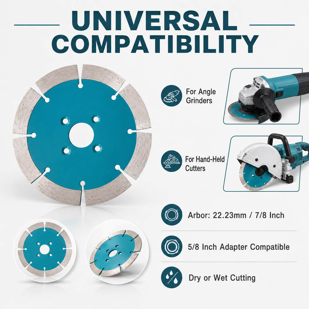 7 Inch 180mm Segmented Diamond Saw Blade 22.23mm - construction detail