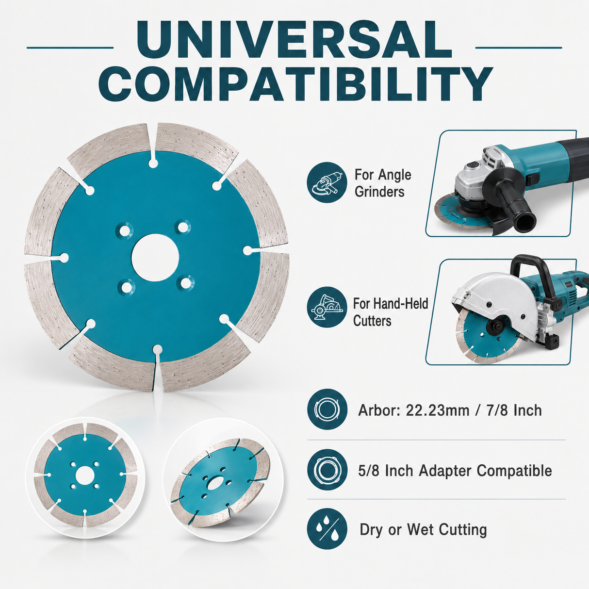 7 Inch 180mm Segmented Diamond Saw Blade 22.23mm - construction detail