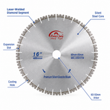 Industrial Silent Diamond Saw Blade for Granite, Concrete & Masonry Cutting