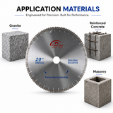 Industrial Silent Diamond Saw Blade for Granite, Concrete & Masonry Cutting