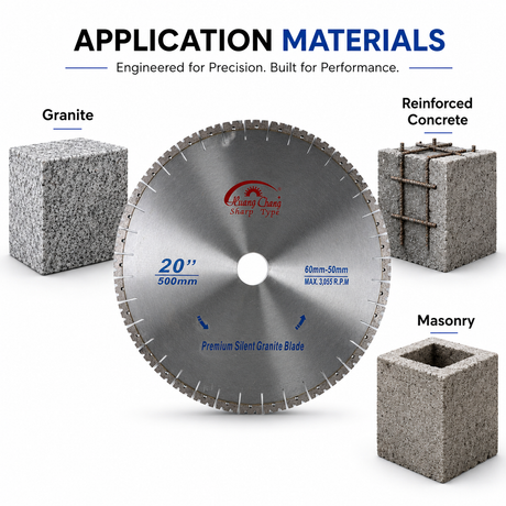 Industrial Silent Diamond Saw Blade for Granite, Concrete & Masonry Cutting