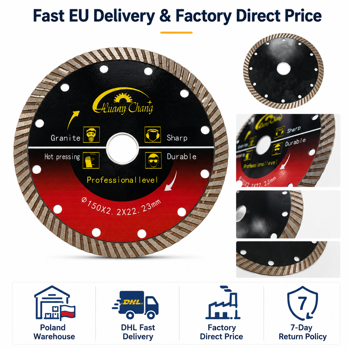 5 Inch 125mm Turbo Diamond Blade for Gran