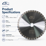 HUANG CHANG Granite Cutting Disc 400mm Diamond Granite Blade for Bridge Saw, Silent Sandwich Core