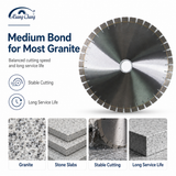HUANG CHANG Granite Cutting Disc 400mm Diamond Granite Blade for Bridge Saw, Silent Sandwich Core