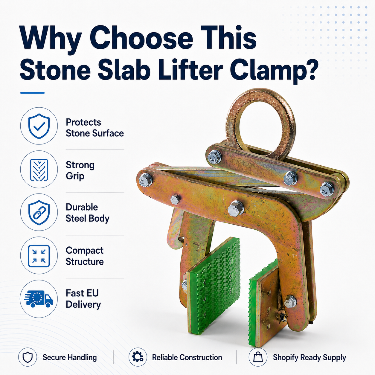 A Shaped Granite Slab Lifting Clamp, Scissor Lifter Clamp, Stone Carry Clamps Slab Lifter for Marble, Granite, Concrete Slabs