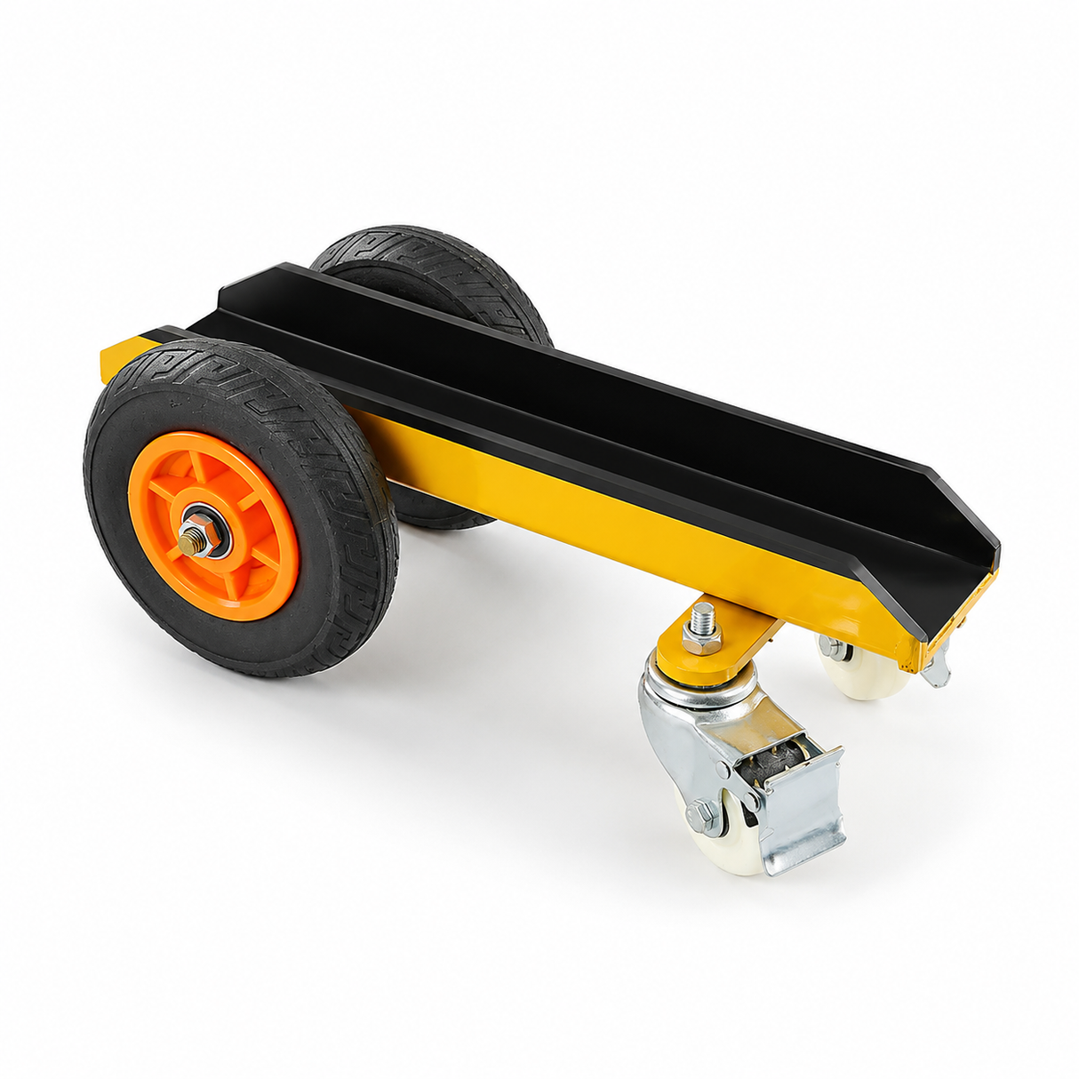 300KG Heavy-Duty 4-Wheel Stone Slab Dolly Cart with Solid Rubber Tires & Locking Casters